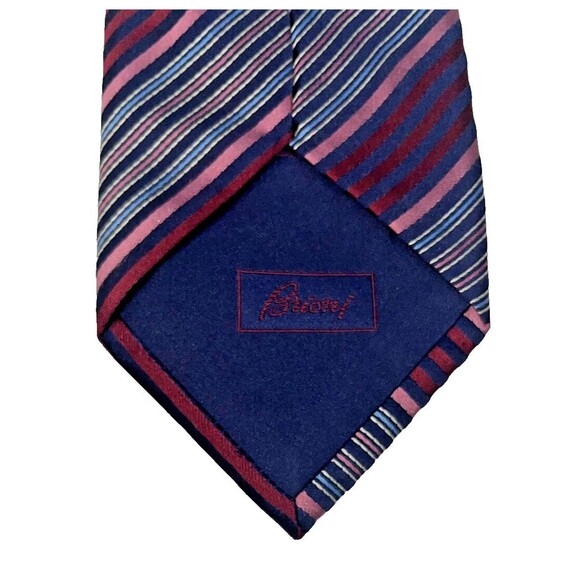 Brioni Tie Hand Made Stripe Silk Mens Luxury Neck Tie 3.5 X 60 - Picture 4 of 10